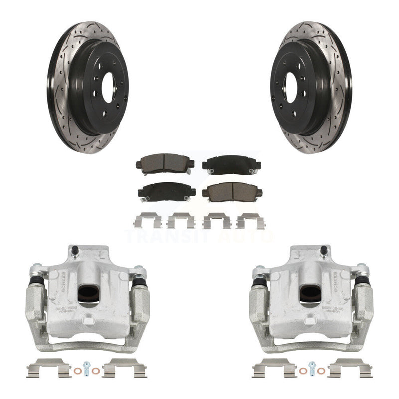Transit Auto KCD-100493C Disc Brake Kit for 2007-2017 GMC Acadia Limited, Chevrolet Traverse, Buick Enclave & more - Rear product image
