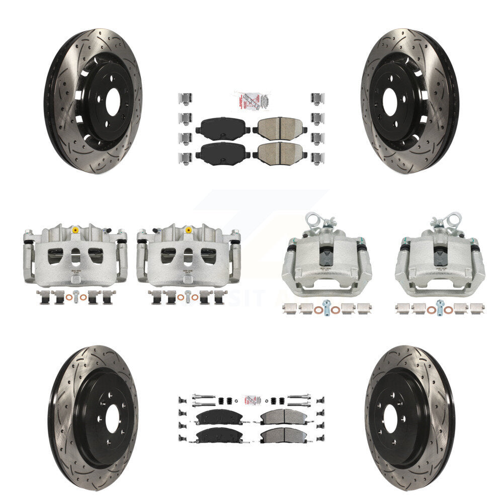Transit Auto KCD-100499N Disc Brake Kit for 2013-2019 Ford Taurus, Ford Explorer, Lincoln MKS & more - Front and Rear product image