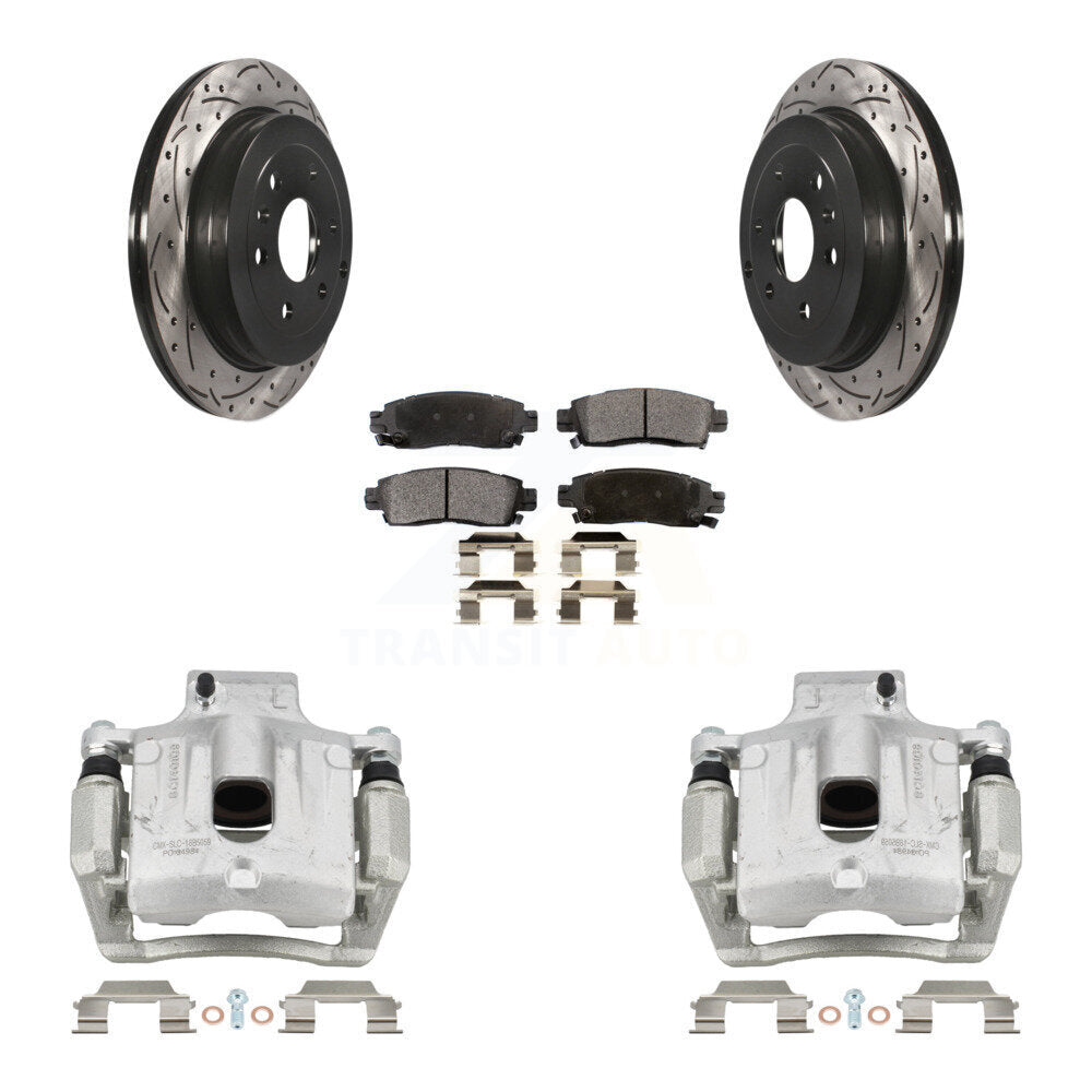 Transit Auto KCD-100500P Disc Brake Kit for 2007-2017 GMC Acadia Limited, Chevrolet Traverse, Buick Enclave & more - Rear product image