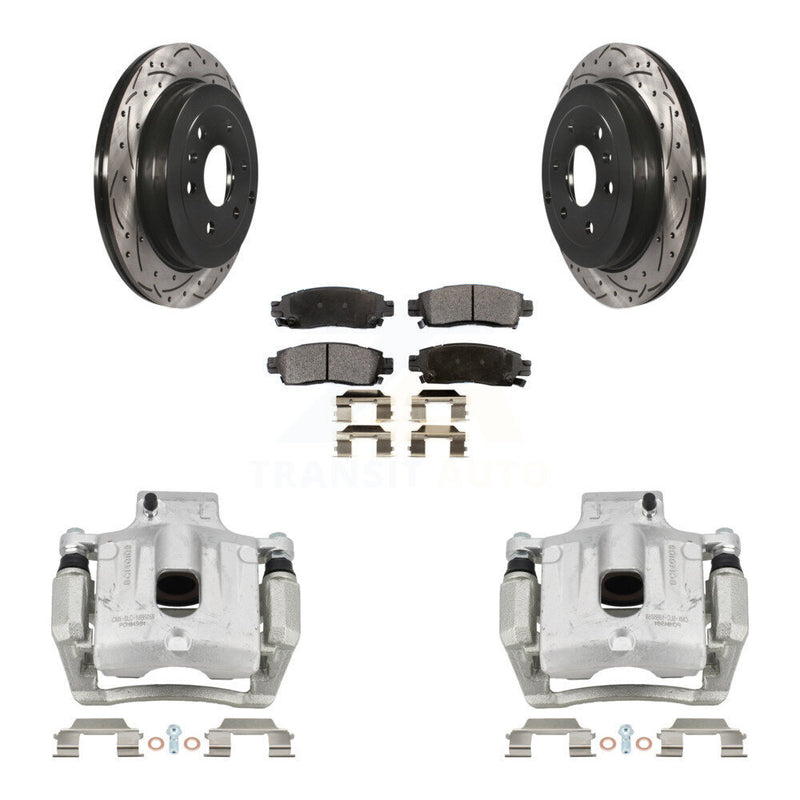 Transit Auto KCD-100500P Disc Brake Kit for 2007-2017 GMC Acadia Limited, Chevrolet Traverse, Buick Enclave & more - Rear product image