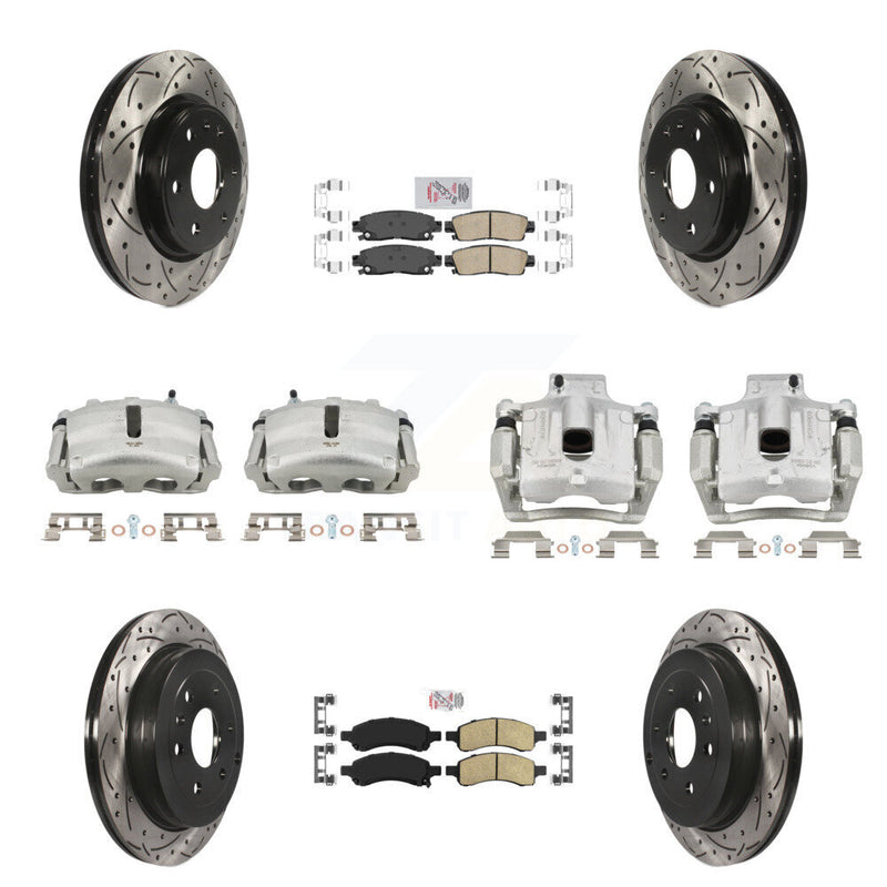 Transit Auto KCD-100537N Disc Brake Kit for 2007-2017 GMC Acadia Limited, Chevrolet Traverse, Buick Enclave & more - Front and Rear product image