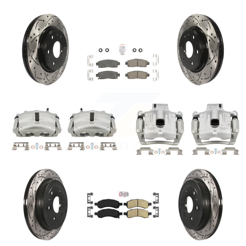 Transit Auto KCD-100538N Disc Brake Kit for 2007-2017 GMC Acadia Limited, Chevrolet Traverse, Buick Enclave & more - Front and Rear product image