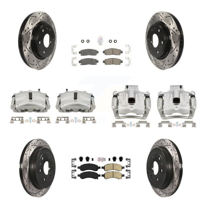 Transit Auto KCD-100540N Disc Brake Kit for 2007-2017 GMC Acadia Limited, Chevrolet Traverse, Buick Enclave & more - Front and Rear product image