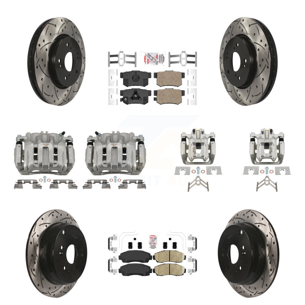 Transit Auto KCD-100541N Disc Brake Kit for 2007-2016 Honda CR-V - Front and Rear product image