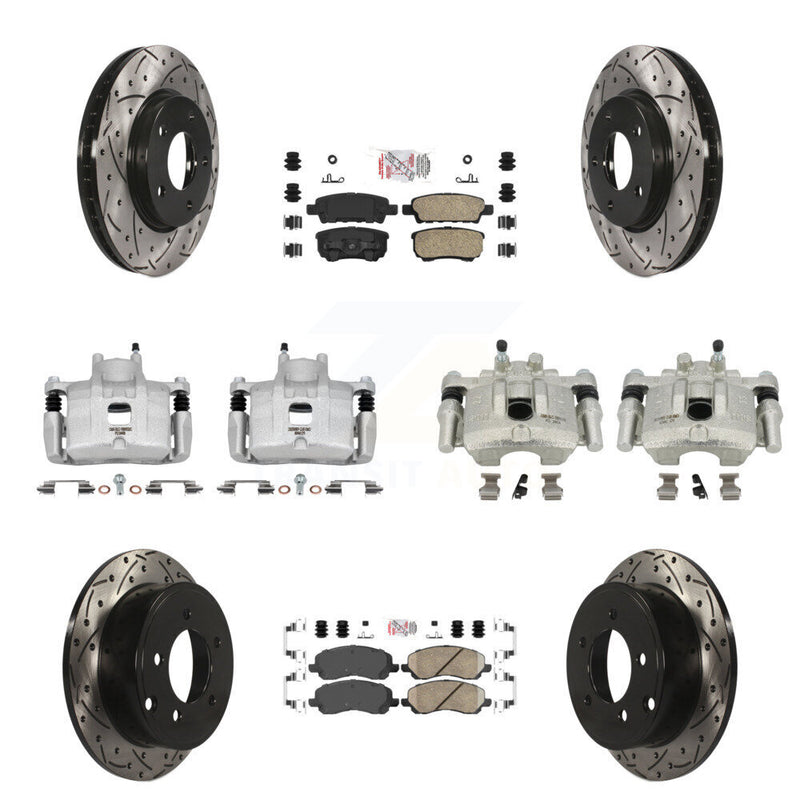 Transit Auto KCD-100557N Disc Brake Kit for 2008-2016 Mitsubishi Lancer - Front and Rear product image