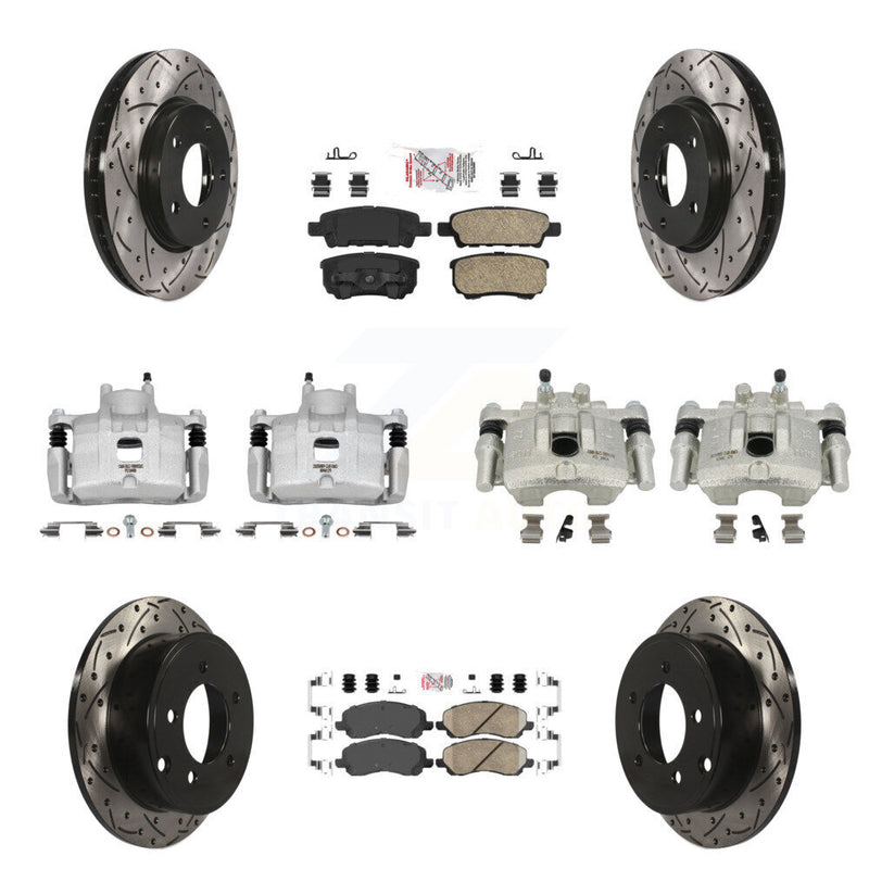Transit Auto KCD-100558N Disc Brake Kit for 2008-2016 Mitsubishi Lancer - Front and Rear product image