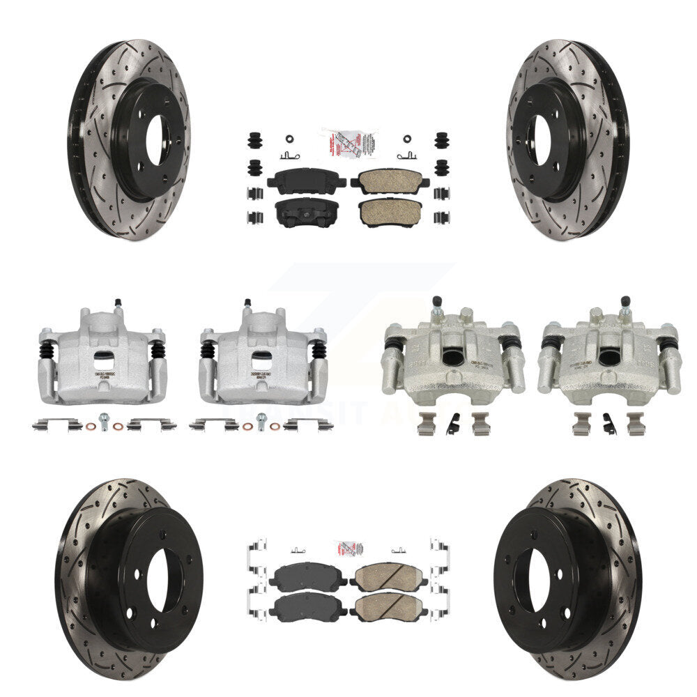 Transit Auto KCD-100559N Disc Brake Kit for 2008-2016 Mitsubishi Lancer - Front and Rear product image
