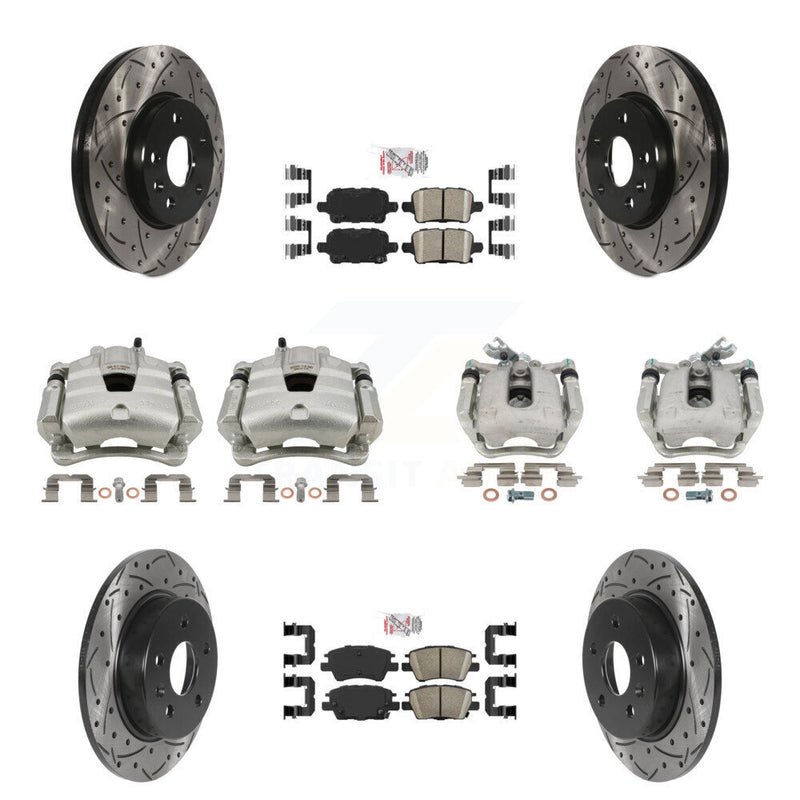 Transit Auto KCD-100587N Disc Brake Kit for 2017-2019 Chevrolet Cruze - Front and Rear product image