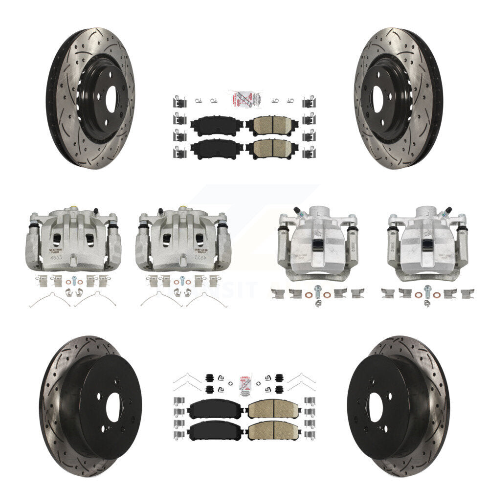 Transit Auto KCD-100593N Disc Brake Kit for 2010-2012 Lexus RX450h, Lexus RX350 - Front and Rear product image