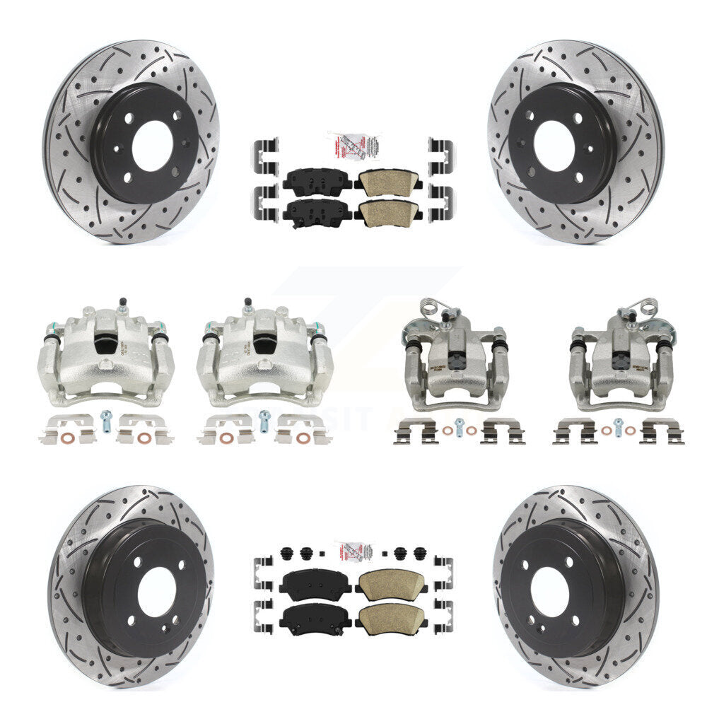 Transit Auto KCD-100602N Disc Brake Kit for 2012-2016 Hyundai Accent - Front and Rear product image
