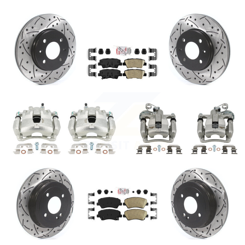 Transit Auto KCD-100603N Disc Brake Kit for 2012-2016 Hyundai Accent - Front and Rear product image