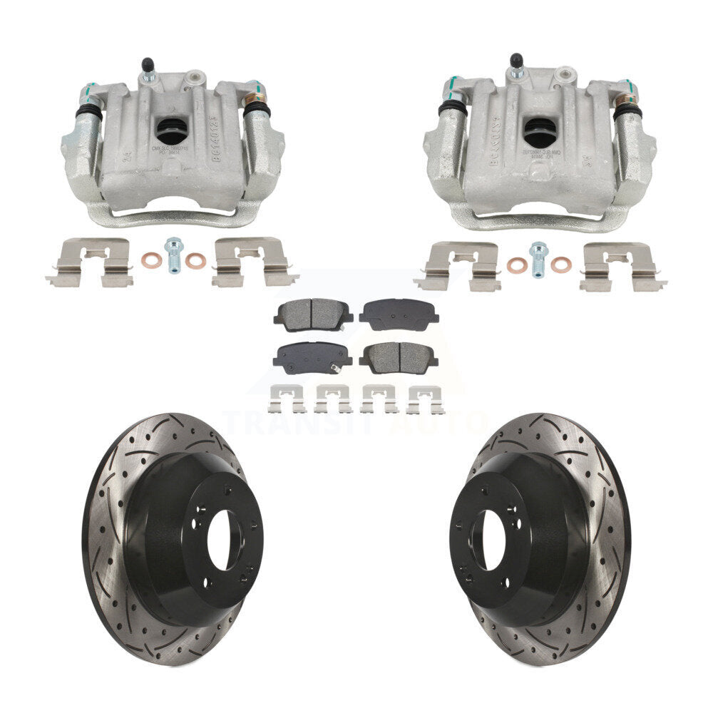 Transit Auto KCD-100658S Disc Brake Kit for 2010-2016 Kia Sorento, Hyundai Santa Fe, Hyundai Santa Fe Sport & more - Rear product image