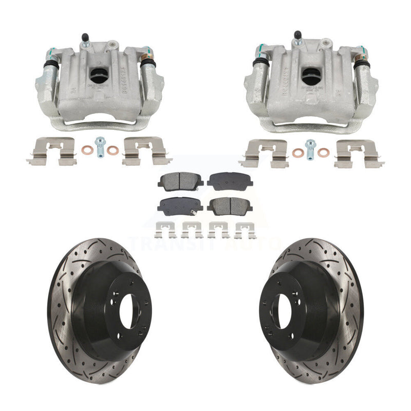 Transit Auto KCD-100658S Disc Brake Kit for 2010-2016 Kia Sorento, Hyundai Santa Fe, Hyundai Santa Fe Sport & more - Rear product image