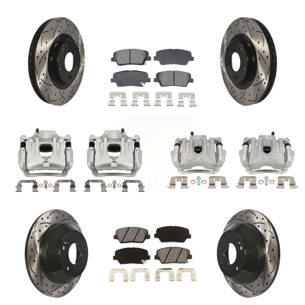 Transit Auto KCD-100665S Disc Brake Kit for 2013-2016 Hyundai Santa Fe Sport - Front and Rear product image