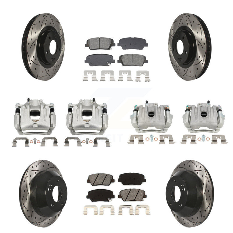 Transit Auto KCD-100665S Disc Brake Kit for 2013-2016 Hyundai Santa Fe Sport - Front and Rear product image