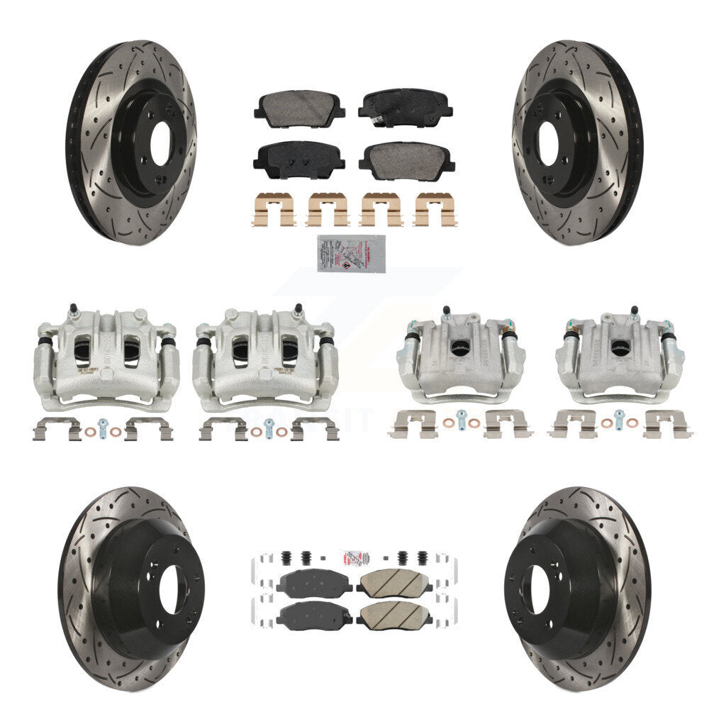Transit Auto KCD-100666N Disc Brake Kit for 2013-2016 Hyundai Santa Fe, Hyundai Santa Fe XL - Front and Rear product image