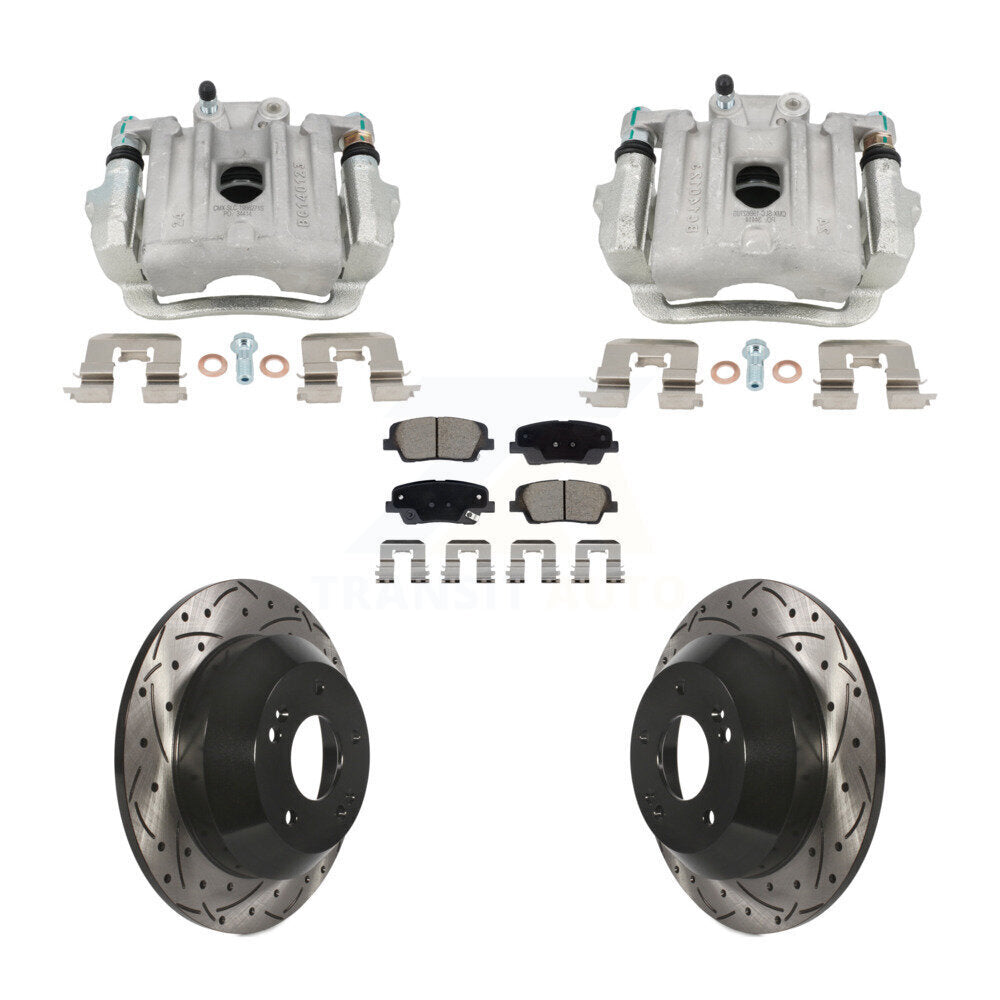 Transit Auto KCD-100667C Disc Brake Kit for 2010-2016 Kia Sorento, Hyundai Santa Fe, Hyundai Santa Fe Sport & more - Rear product image