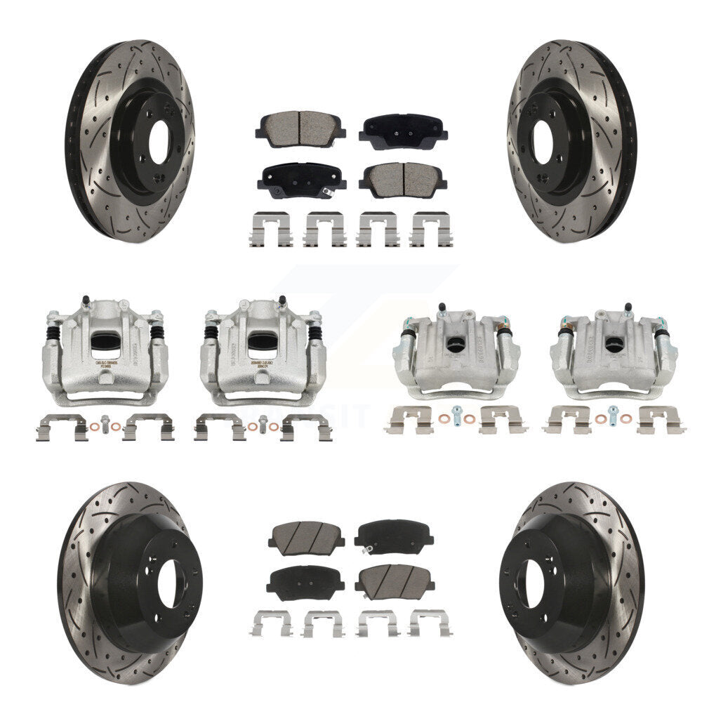 Transit Auto KCD-100670C Disc Brake Kit for 2013-2016 Hyundai Santa Fe Sport - Front and Rear product image