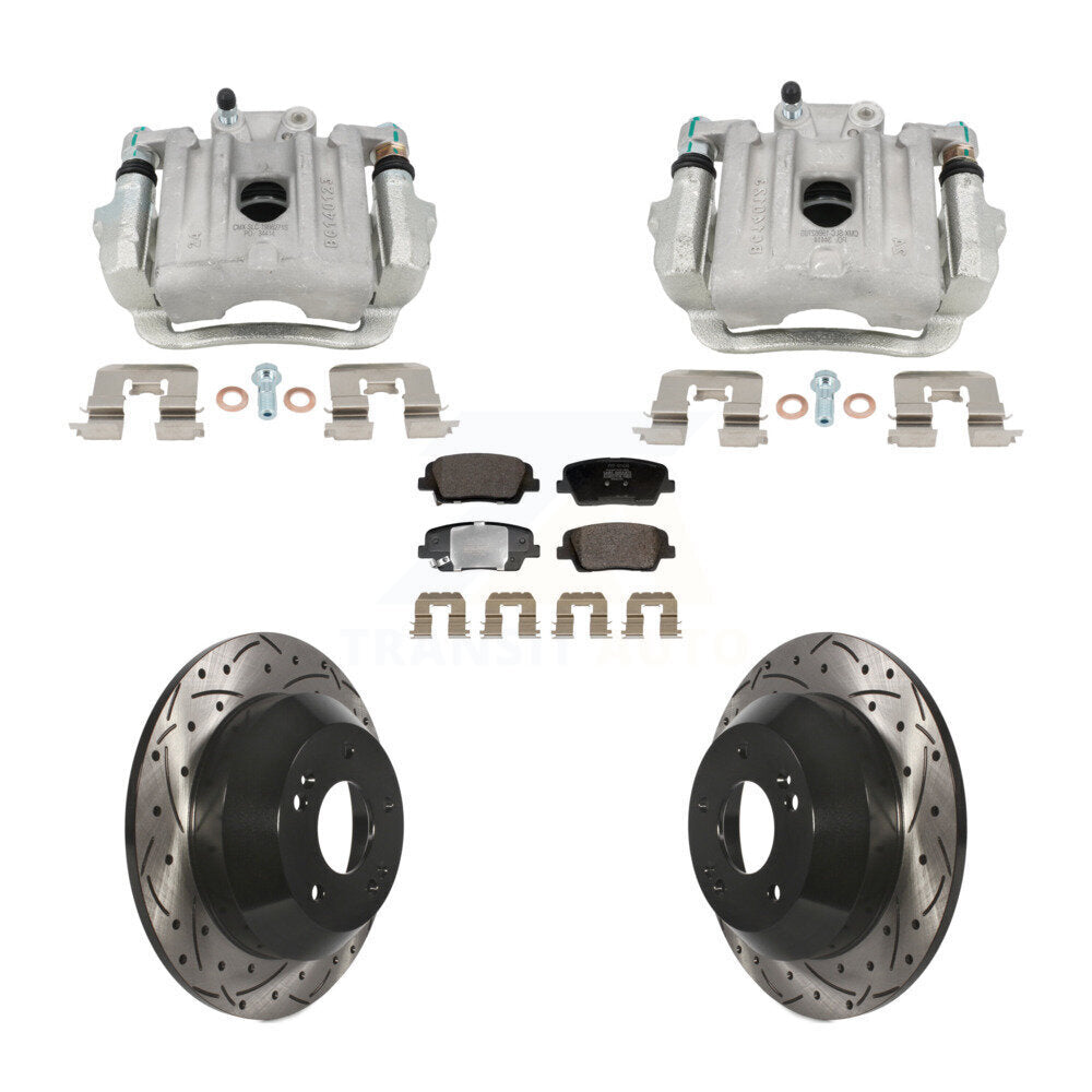 Transit Auto KCD-100672P Disc Brake Kit for 2010-2016 Kia Sorento, Hyundai Santa Fe, Hyundai Santa Fe Sport & more - Rear product image