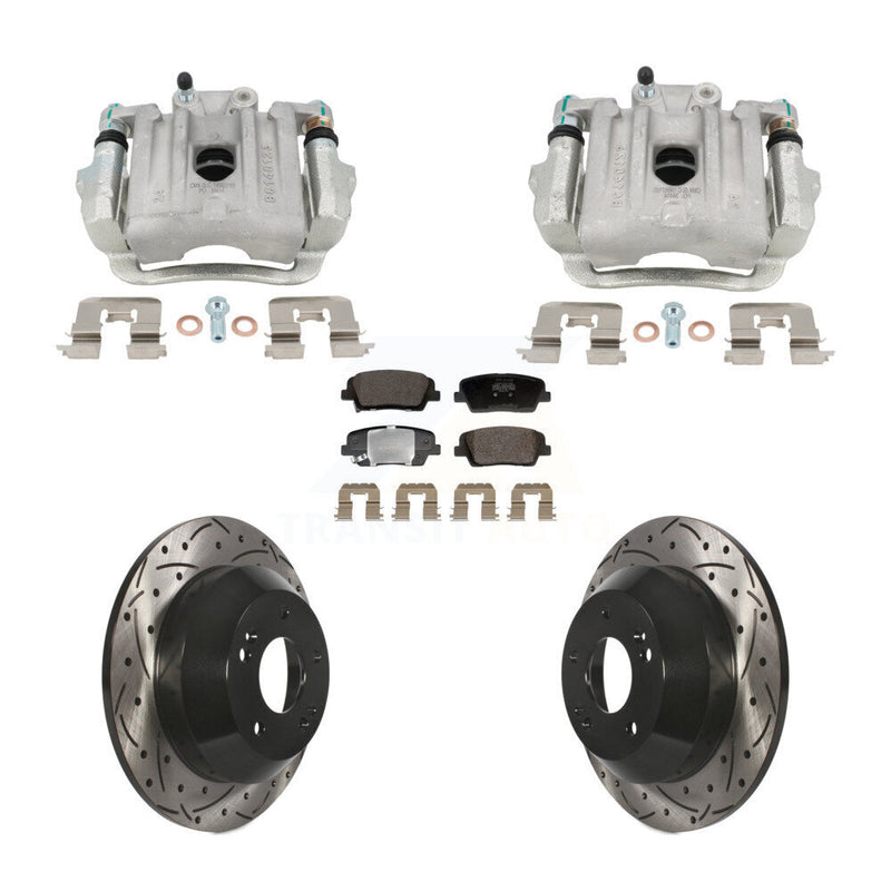 Transit Auto KCD-100672P Disc Brake Kit for 2010-2016 Kia Sorento, Hyundai Santa Fe, Hyundai Santa Fe Sport & more - Rear product image