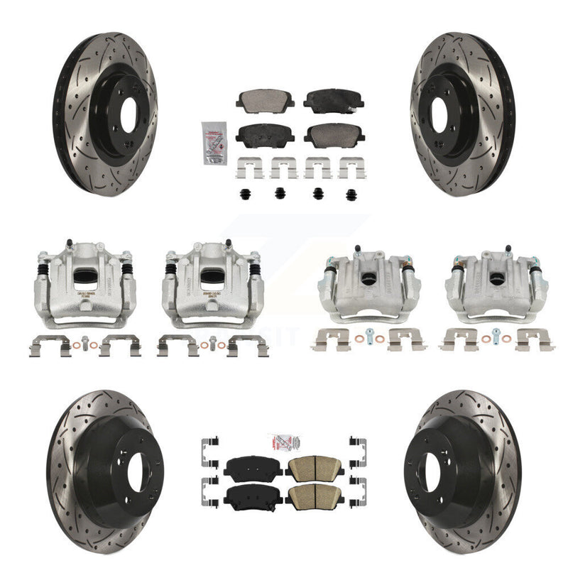Transit Auto KCD-100674N Disc Brake Kit for 2013-2016 Hyundai Santa Fe Sport - Front and Rear product image