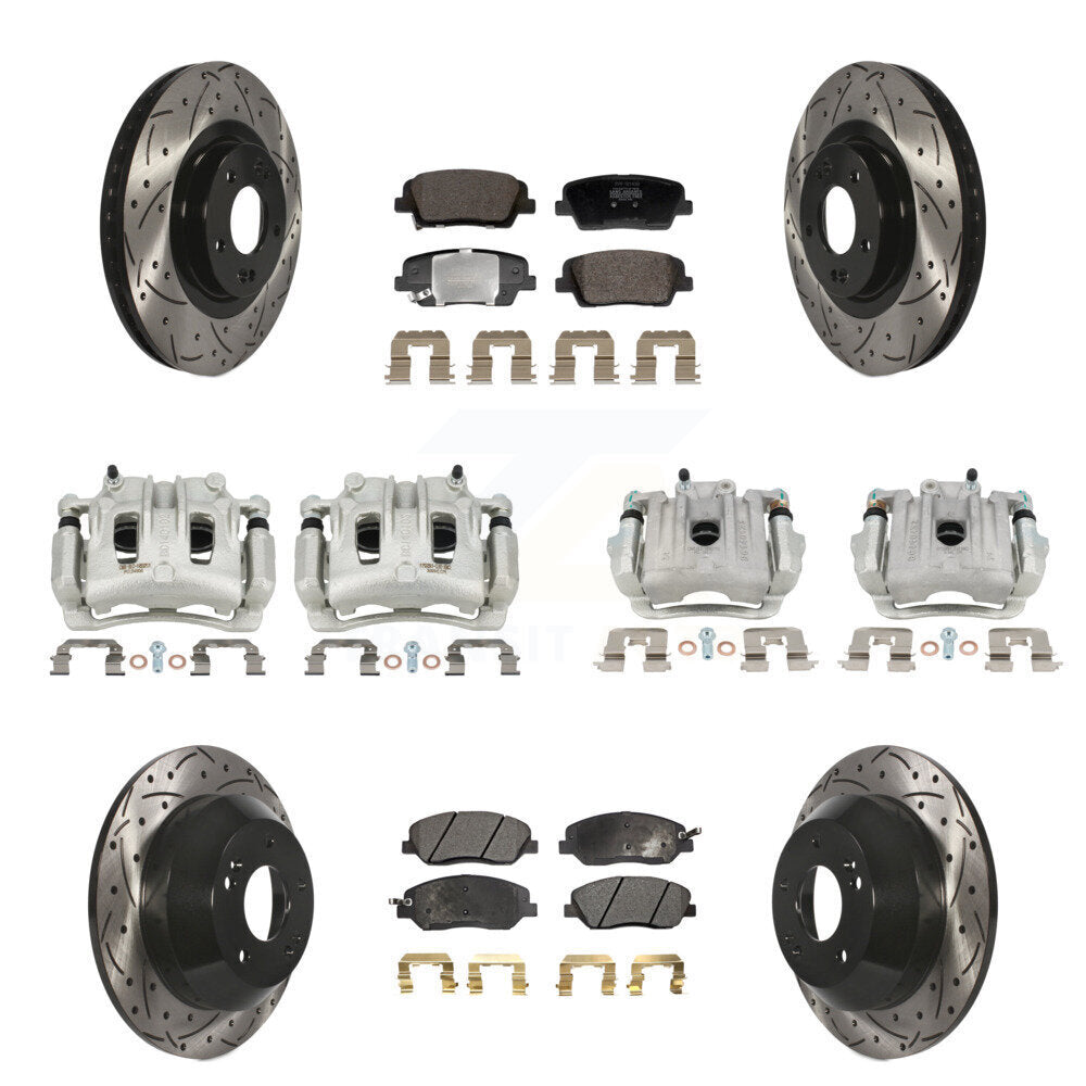 Transit Auto KCD-100674P Disc Brake Kit for 2013-2016 Hyundai Santa Fe, Hyundai Santa Fe XL - Front and Rear product image