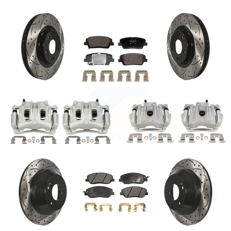 Transit Auto KCD-100674P Disc Brake Kit for 2013-2016 Hyundai Santa Fe, Hyundai Santa Fe XL - Front and Rear product image