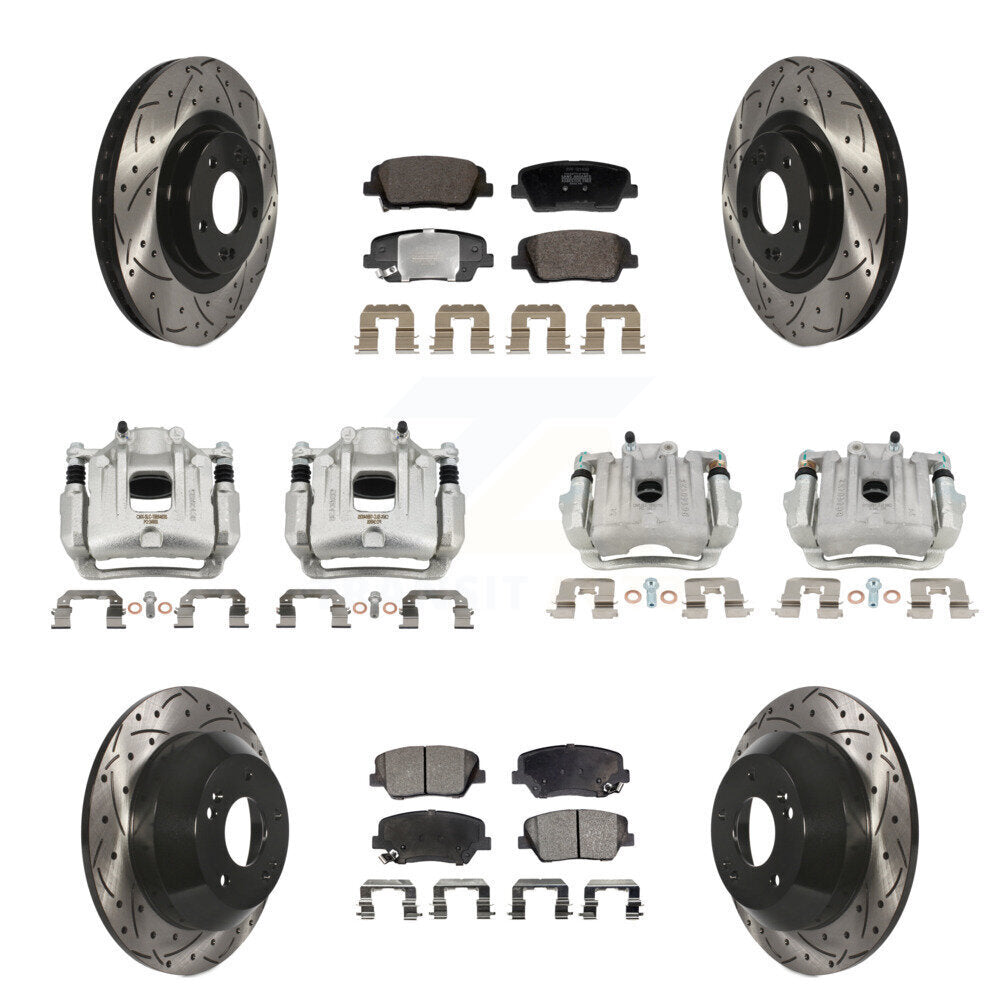 Transit Auto KCD-100675P Disc Brake Kit for 2013-2016 Hyundai Santa Fe Sport - Front and Rear product image