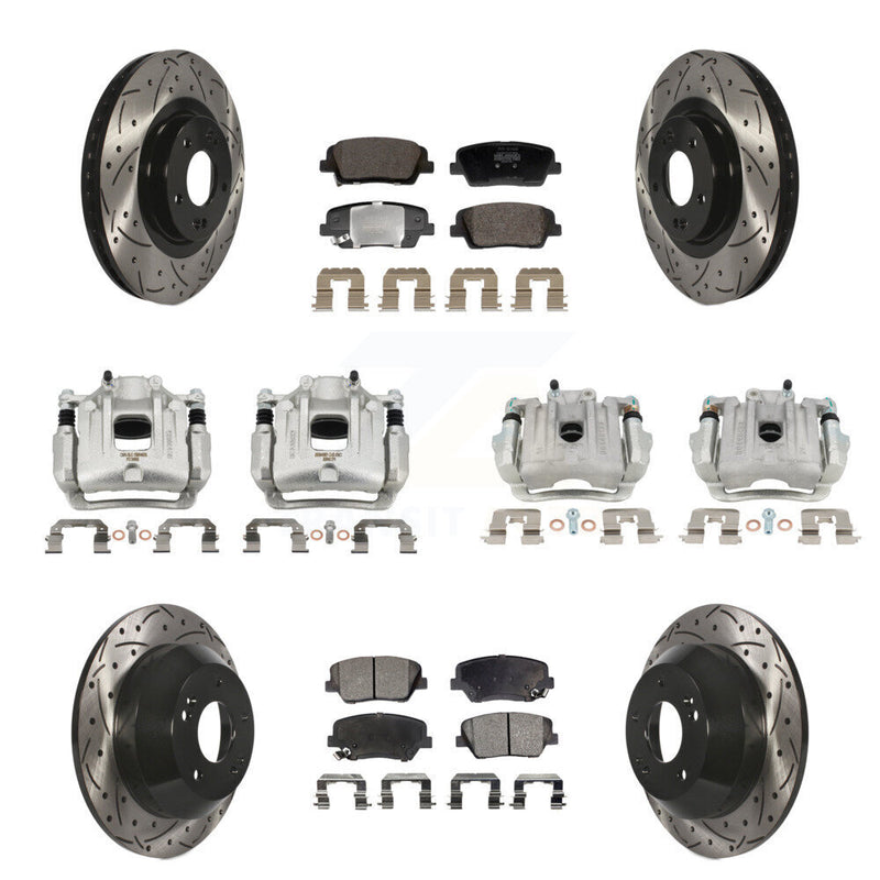 Transit Auto KCD-100675P Disc Brake Kit for 2013-2016 Hyundai Santa Fe Sport - Front and Rear product image