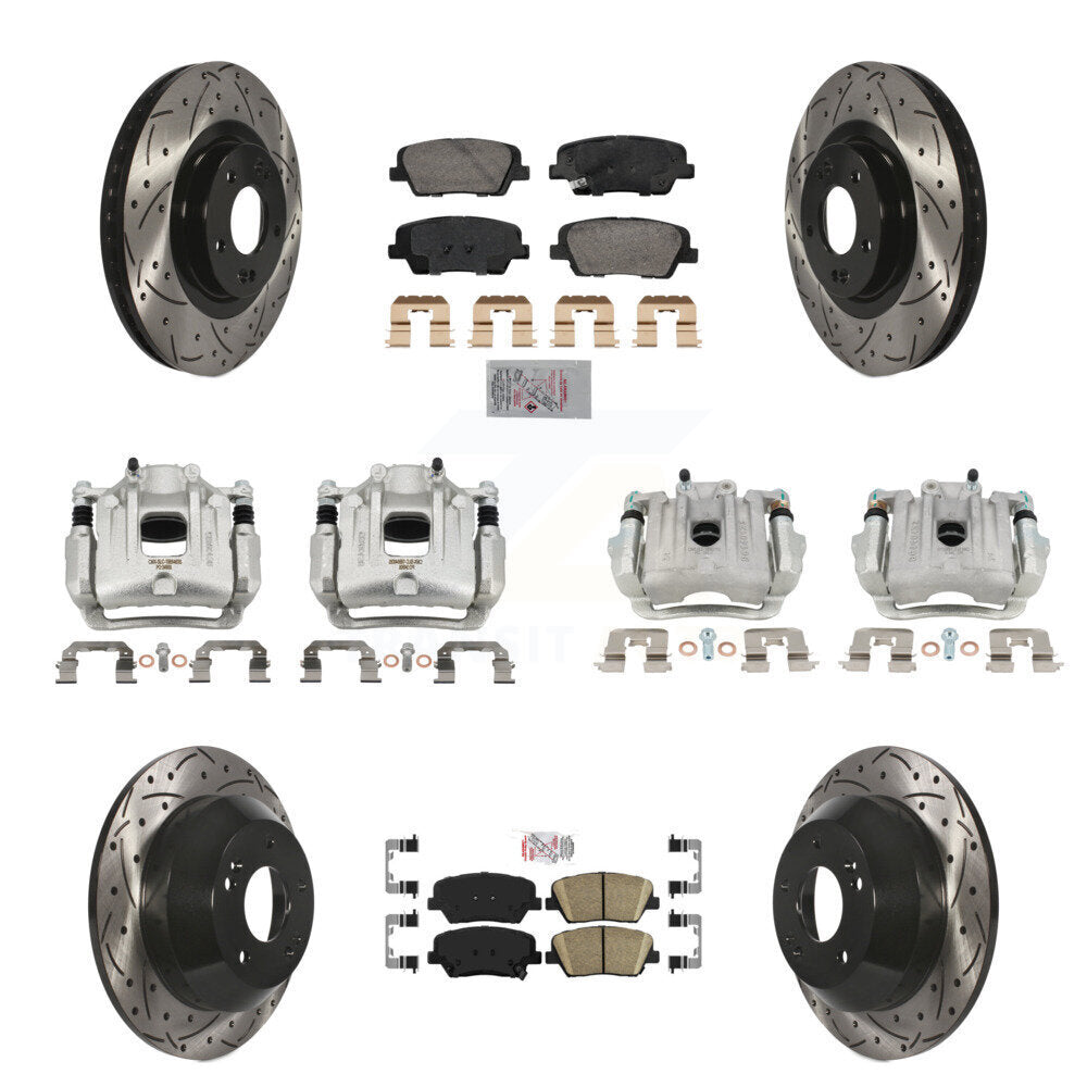Transit Auto KCD-100676N Disc Brake Kit for 2013-2016 Hyundai Santa Fe Sport - Front and Rear product image