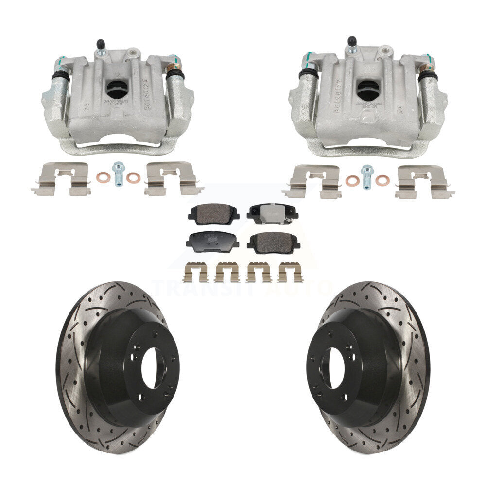 Transit Auto KCD-100677T Disc Brake Kit for 2010-2016 Kia Sorento, Hyundai Santa Fe, Hyundai Santa Fe Sport & more - Rear product image