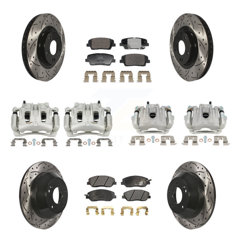 Transit Auto KCD-100679T Disc Brake Kit for 2013-2016 Hyundai Santa Fe, Hyundai Santa Fe XL - Front and Rear product image