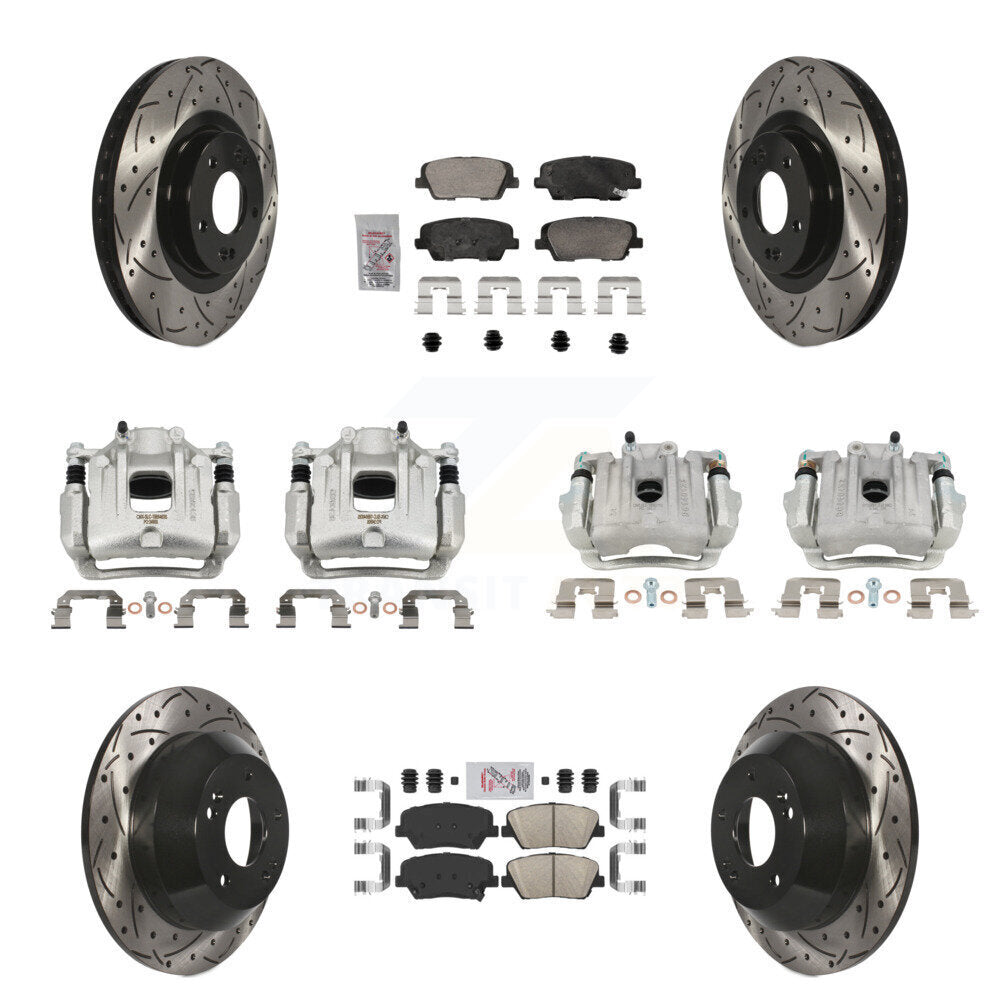 Transit Auto KCD-100680N Disc Brake Kit for 2013-2016 Hyundai Santa Fe Sport - Front and Rear product image