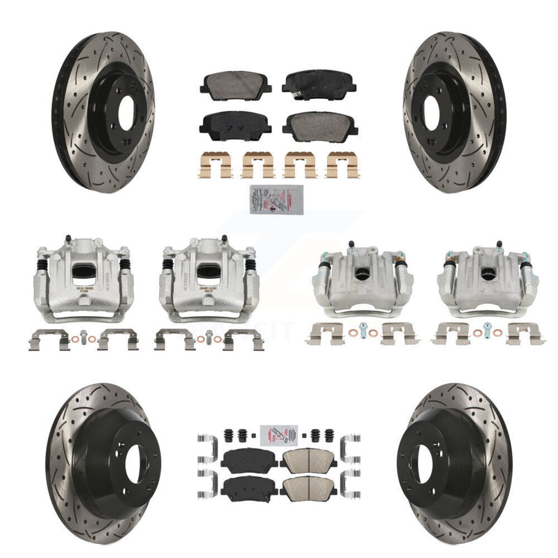 Transit Auto KCD-100682N Disc Brake Kit for 2013-2016 Hyundai Santa Fe Sport - Front and Rear product image