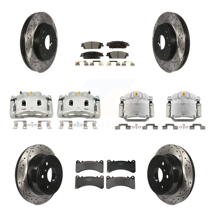 Transit Auto KCD-100689P Disc Brake Kit for 2014-2020 Chevrolet Suburban, Cadillac Escalade, Cadillac Escalade ESV & more - Front and Rear product image