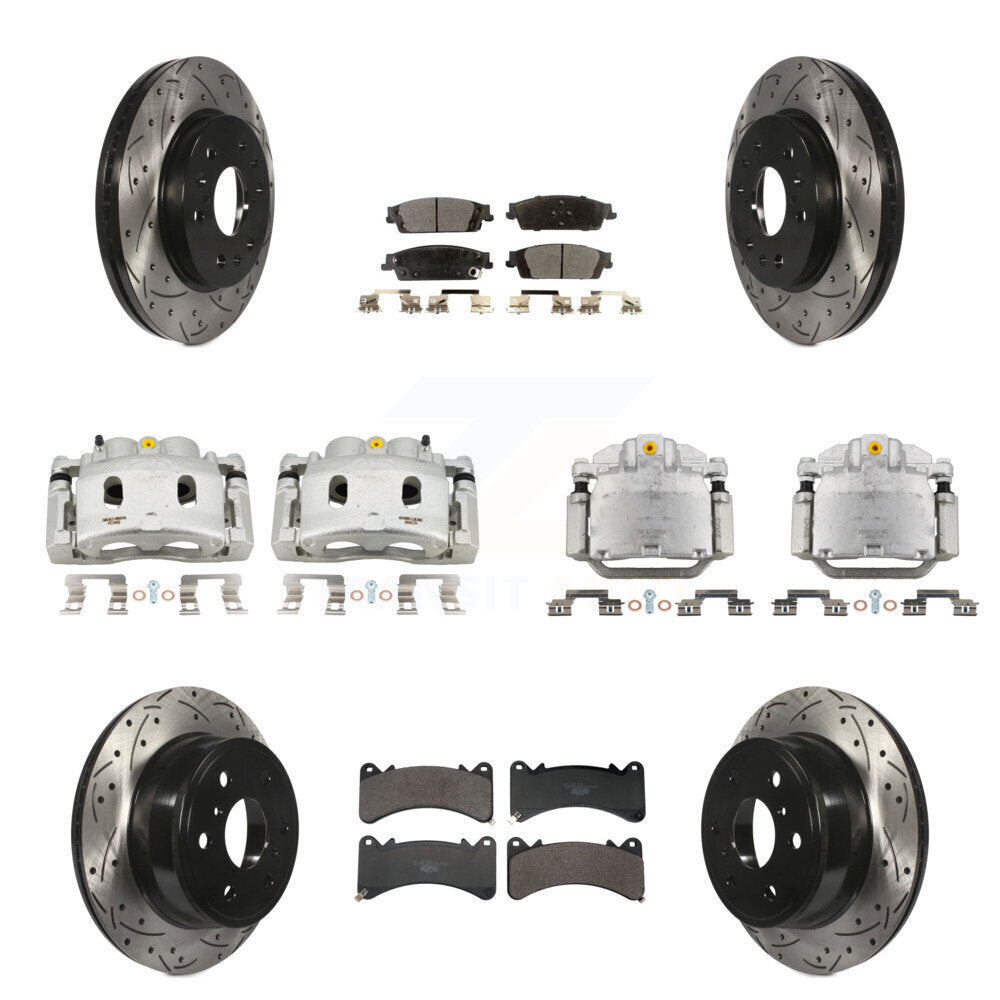 Transit Auto KCD-100694T Disc Brake Kit for 2014-2020 Chevrolet Suburban, Cadillac Escalade, Cadillac Escalade ESV & more - Front and Rear product image