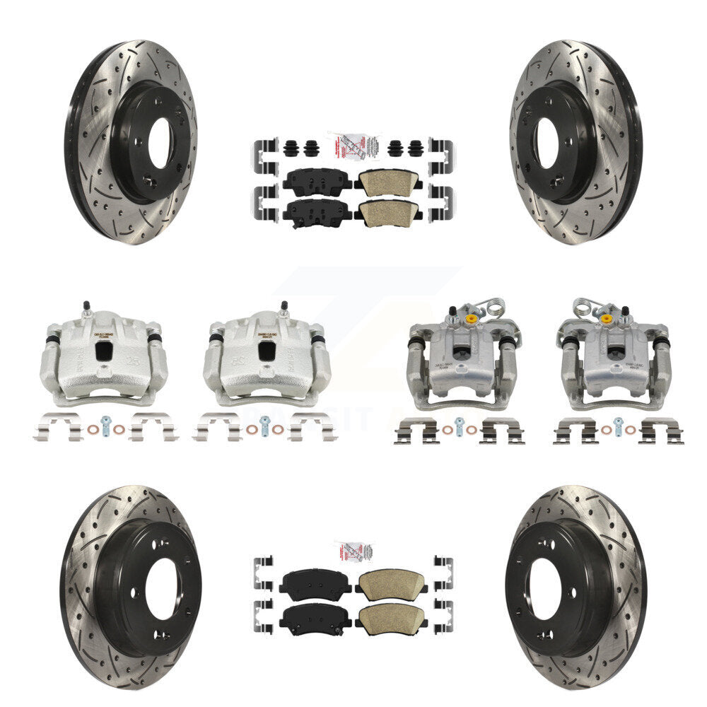 Transit Auto KCD-100708N Disc Brake Kit for 2011-2012 Hyundai Elantra - Front and Rear product image