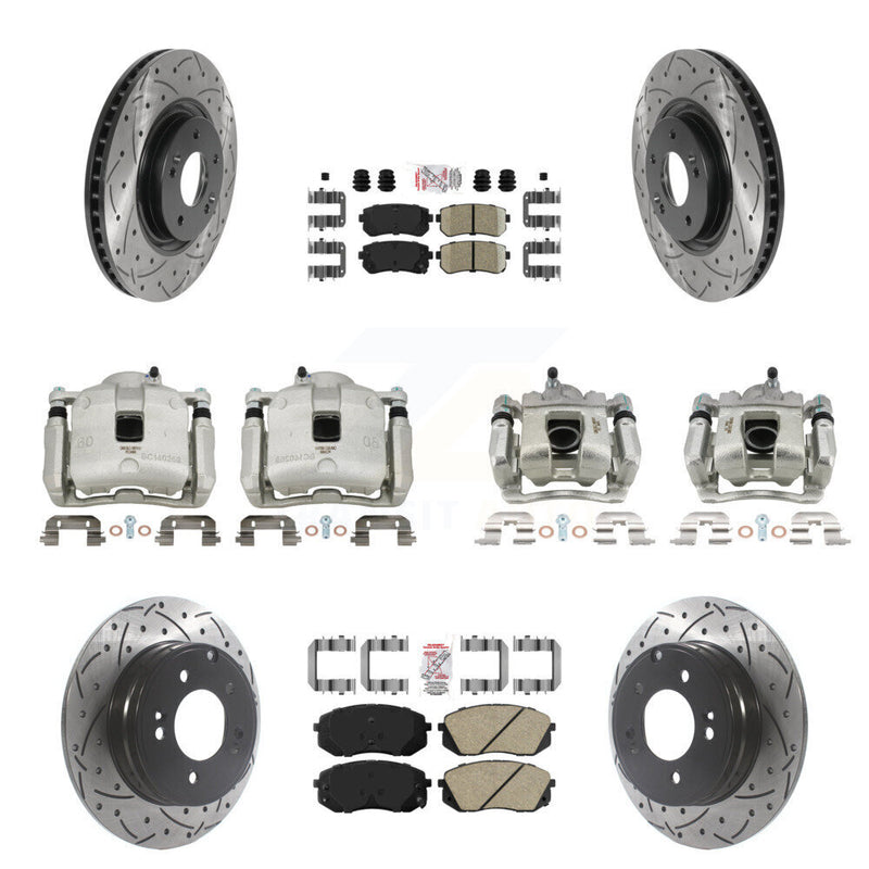 Transit Auto KCD-100710N Disc Brake Kit for 2016 Hyundai Tucson - Front and Rear product image