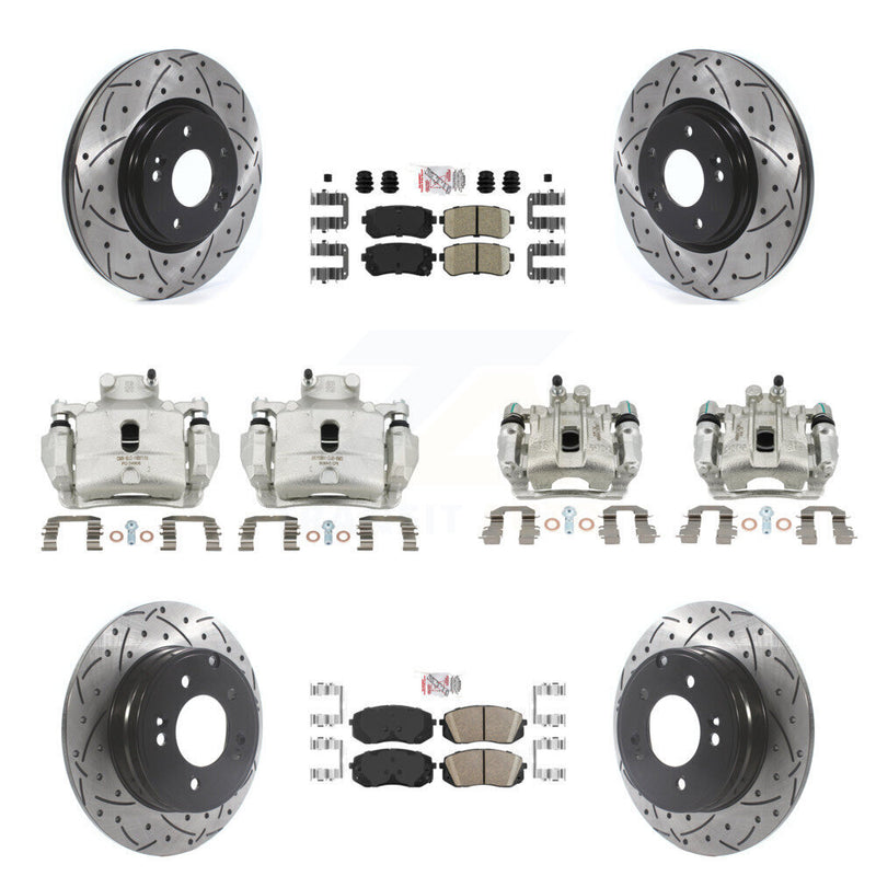 Transit Auto KCD-100722N Disc Brake Kit for 2016 Hyundai Sonata - Front and Rear product image