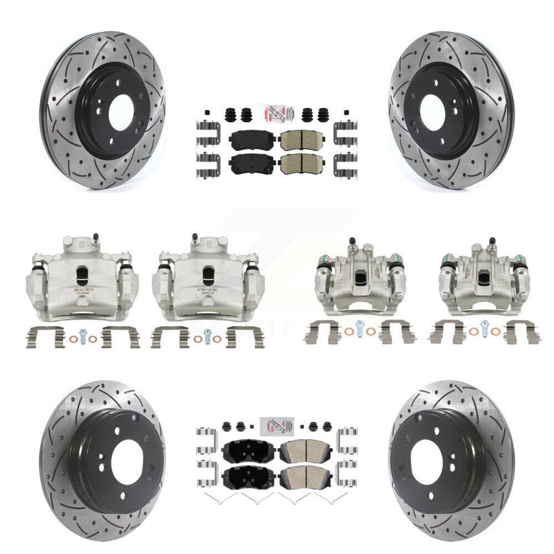 Transit Auto KCD-100724N Disc Brake Kit for 2016 Hyundai Sonata - Front and Rear product image