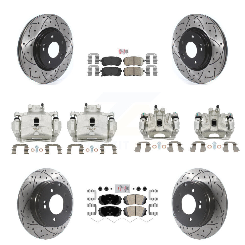 Transit Auto KCD-100725N Disc Brake Kit for 2016 Hyundai Sonata - Front and Rear product image