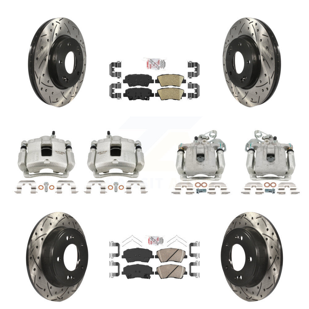 Transit Auto KCD-100753N Disc Brake Kit for 2017-2020 Hyundai Elantra - Front and Rear product image