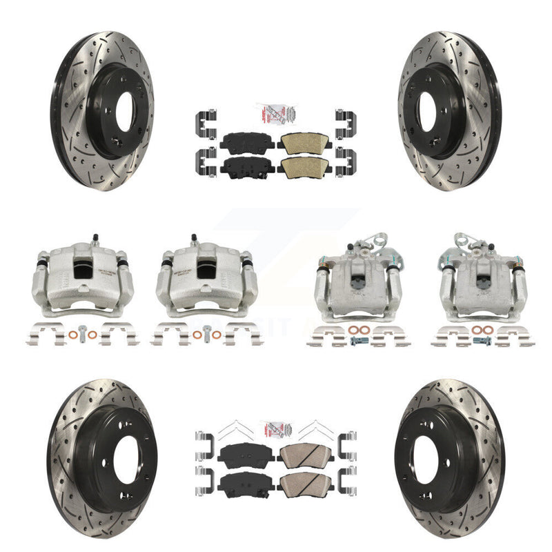 Transit Auto KCD-100753N Disc Brake Kit for 2017-2020 Hyundai Elantra - Front and Rear product image