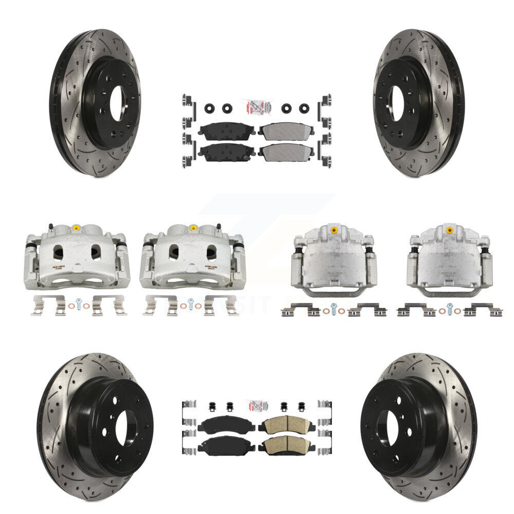 Transit Auto KCD-100803N Disc Brake Kit for 2008-2014 Chevrolet Silverado 1500, Cadillac Escalade, Cadillac Escalade ESV & more - Front and Rear product image