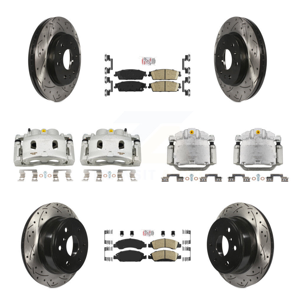 Transit Auto KCD-100804N Disc Brake Kit for 2008-2014 Chevrolet Silverado 1500, Cadillac Escalade, Cadillac Escalade ESV & more - Front and Rear product image