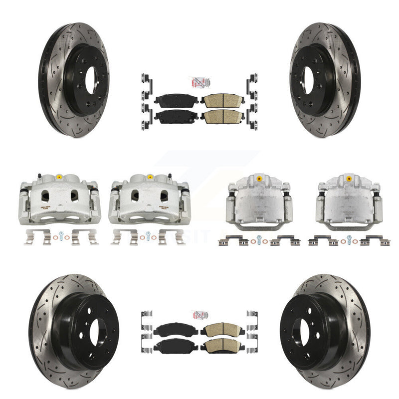 Transit Auto KCD-100806N Disc Brake Kit for 2008-2014 Chevrolet Silverado 1500, Cadillac Escalade, Cadillac Escalade ESV & more - Front and Rear product image