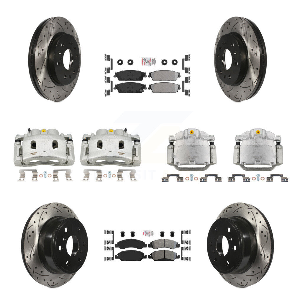 Transit Auto KCD-100807N Disc Brake Kit for 2008-2014 Chevrolet Silverado 1500, Cadillac Escalade, Cadillac Escalade ESV & more - Front and Rear product image
