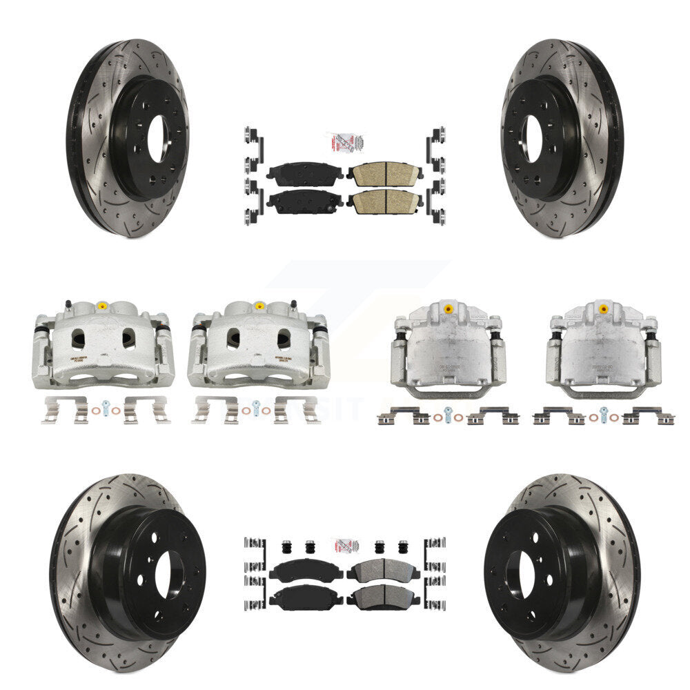 Transit Auto KCD-100808N Disc Brake Kit for 2008-2014 Chevrolet Silverado 1500, Cadillac Escalade, Cadillac Escalade ESV & more - Front and Rear product image