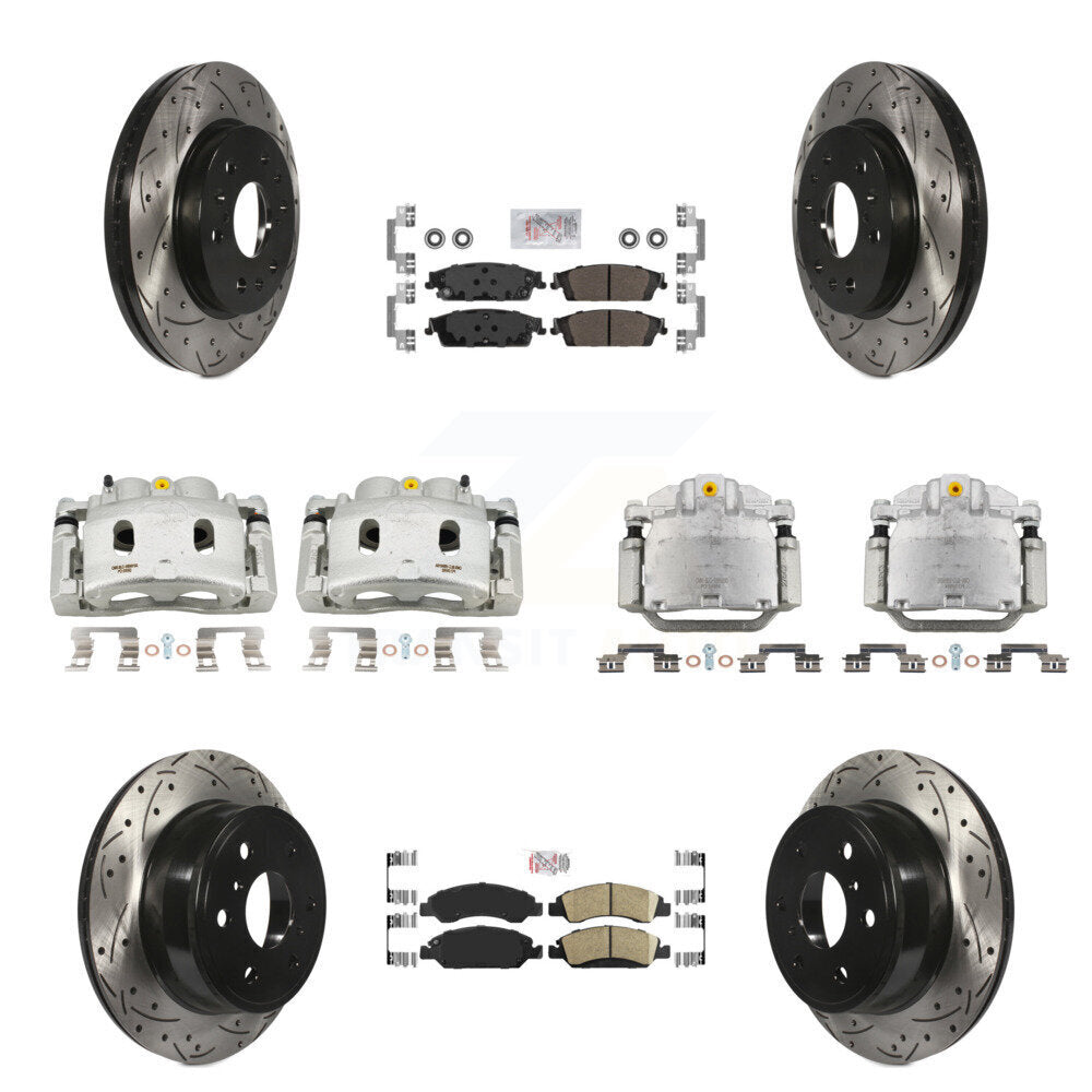 Transit Auto KCD-100813N Disc Brake Kit for 2014-2020 Chevrolet Suburban, Cadillac Escalade, Cadillac Escalade ESV & more - Front and Rear product image