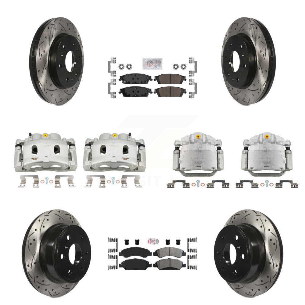 Transit Auto KCD-100816N Disc Brake Kit for 2014-2020 Chevrolet Suburban, Cadillac Escalade, Cadillac Escalade ESV & more - Front and Rear product image
